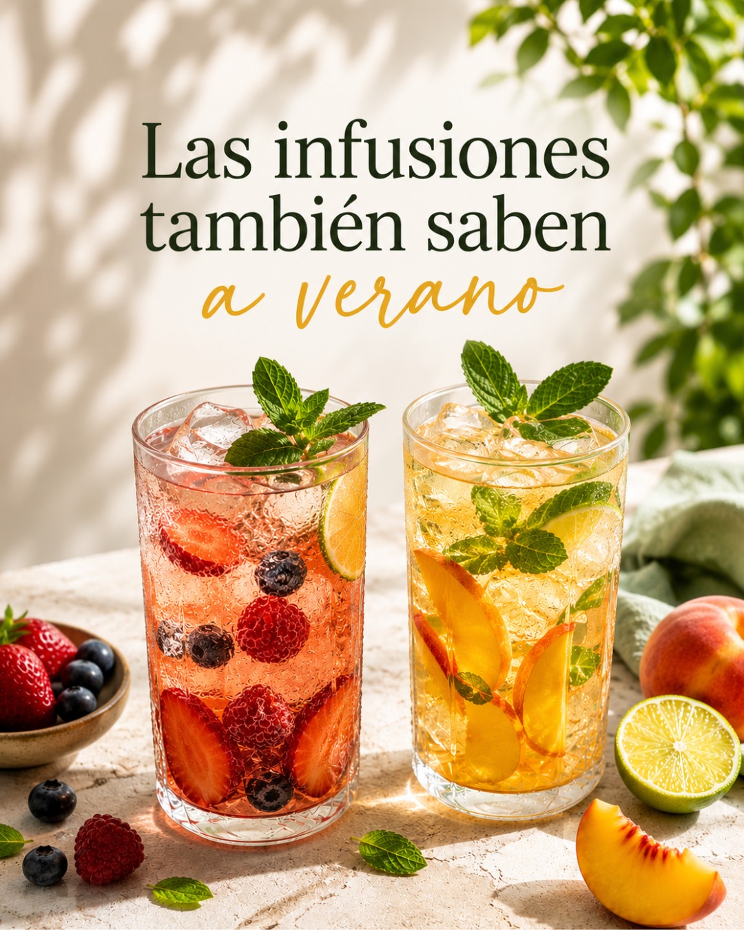 🌿 ¿Quién dijo que las infusiones son solo para el invierno?

Cuando llega el verano llenamos la nevera de bebidas bien frías, preparamos limonadas, granizados o café con hielo… y, casi sin darnos cuenta, dejamos las infusiones a un lado.

Pero ¿y si te dijéramos que también pueden convertirse en una de las bebidas más refrescantes del verano?

Con un poco de hielo, fruta fresca y algo de imaginación, una infusión puede transformarse en una jarra para compartir, un mocktail sin alcohol, un polo casero o una bebida perfecta para disfrutar al sol.

En nuestro último artículo del blog te enseñamos 6 ideas sencillas y originales para redescubrir las infusiones más allá de la taza. 🍓🧊🍑

👉 Descubre el artículo completo desde el enlace de nuestra bio.

💬 Y ahora cuéntanos… ¿te has tomado alguna vez una infusión bien fría? ¿Cuál te gustaría probar este verano?

#bio3 #bie3 #infusiones #verano #bienestarnatural #vidasaludable #recetasaludables #infusionesfrias #herbaltea #summerwellness #healthylifestyle